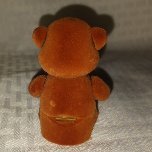 Monkey Pendant in Velour Monkey Hinged Gift Keepsake Box - Picture 3 of 4